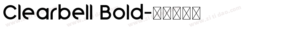 Clearbell Bold字体转换